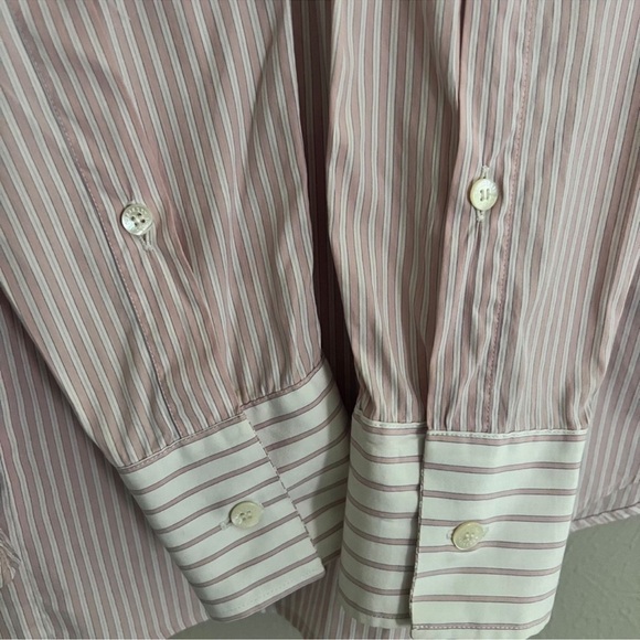 Burberry fitted Button Down pink striped - Picture 9 of 11